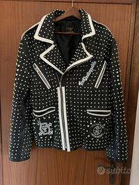 Giacca ( chiodo)  borchiata vera pelle M