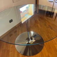 Tavolo tondo vetro Calligaris