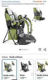 zaino trekking porta bambini 