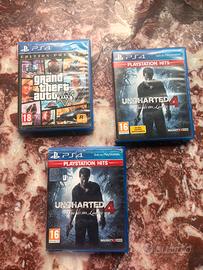 3 giochi per Play Station4