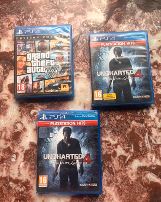 3 giochi per Play Station4