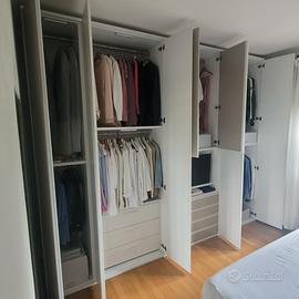 armadio colombini golf bianco frassino e canapa
