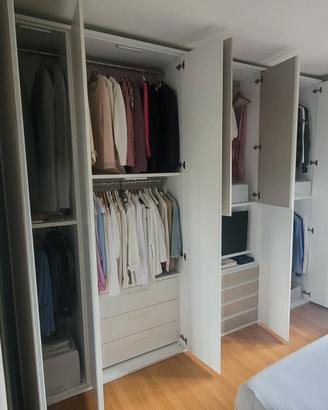armadio colombini golf bianco frassino e canapa