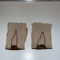 GUANTI DA GUIDA IN PELLE E COTONE