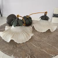 coppia lampadari a fazzoletto, anni '40/'50