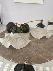 coppia lampadari a fazzoletto, anni '40/'50