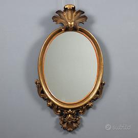 Specchio Legno Intagliato Dorato - XX Secolo