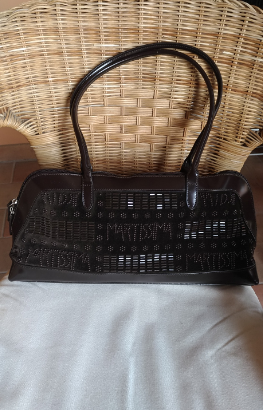 Borsa marrone con perline