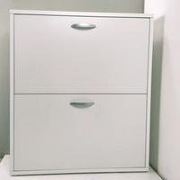 Scarpiera 2 ante doppia profondità bianca L. 73