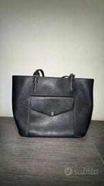 Borsa shopper Michael Kors nera saffiano con tasca