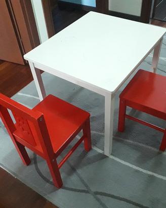 tavolino e sedie per bambini