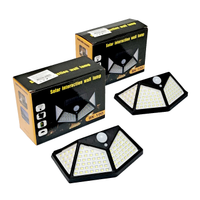 SET 2 LAMPADE SOLARI DA ESTERNO_100 LED SU 4 LATI