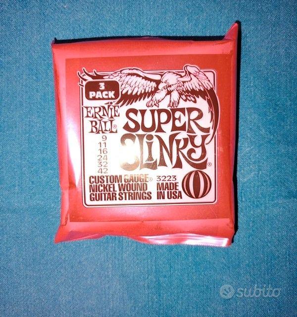 6 Confezioni Ernie Ball P01009 – Corde .009 Per Chitarra Elettrica/Acustica – Acciaio Normale