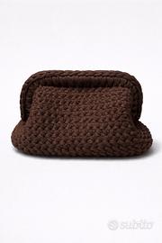 Clutch bag marrone 