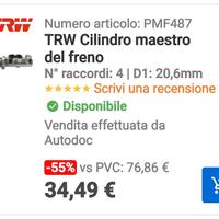 pompa freni fiat tipo 88/95