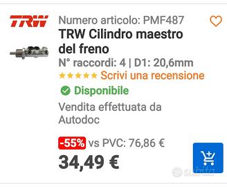 pompa freni fiat tipo 88/95