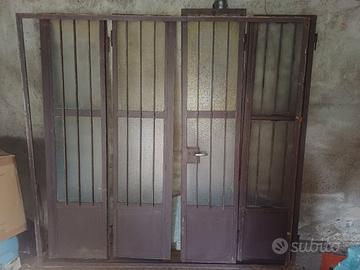 porta in ferro con vetro 4 ante