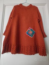 Abito maglia bambina ferri 