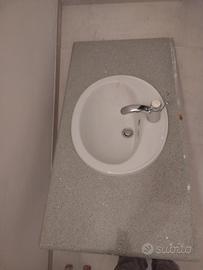 lavandino completo con appoggio in marmo