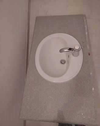 lavandino completo con appoggio in marmo