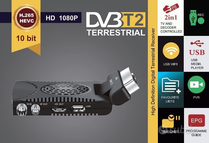 Decoder digitale terrestre DVB-T2 HD 1080P - Audio/Video In vendita a ...