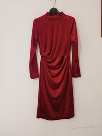 Vestito elegante rosso in velluto – taglia S/M