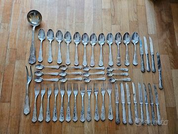 SERVIZIO DA 12 -50 POSATE PLACCATE ARG 800 VINTAGE