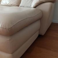 Divano in pelle chaise longue destro