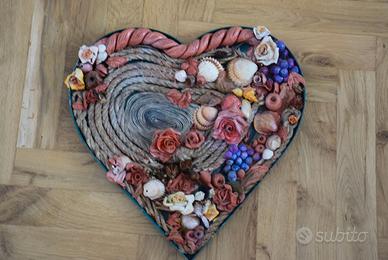 Cuore da appendere fatto a mano