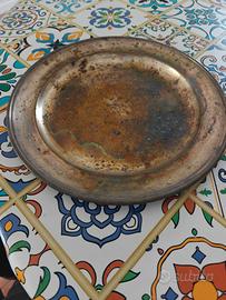 piatto placcato argento antico 