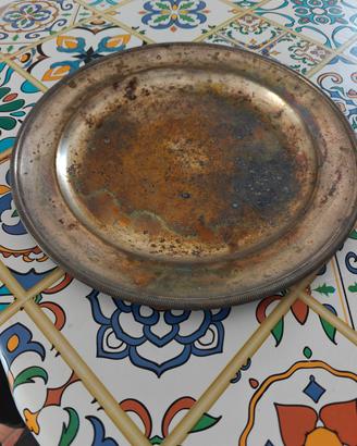 piatto placcato argento antico 