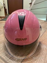 Casco jet rosa