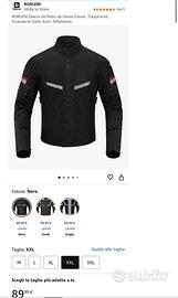 Giacca moto 2xl 90€ nuova estate primavera autunno