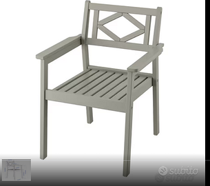 sedia da giardino con braccioli NUOVO