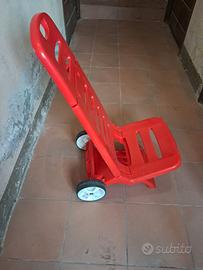 SPIAGGINA MARE CON 2 RUOTE E FUNZIONE CARRELLO