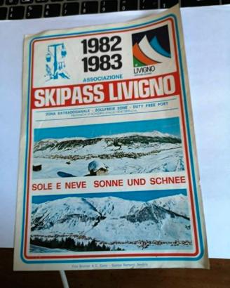 dépliant promozionale d'epoca Livigno 1982