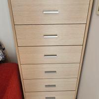 Sarmog Cassettiera 6 Cassetti Olmo Chiaro - 124h x