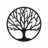 Decorazione da Parete Albero Vita in Metallo 80x80