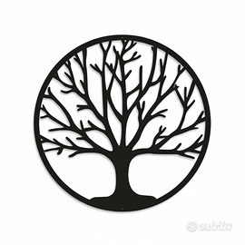 Decorazione da Parete Albero Vita in Metallo 80x80