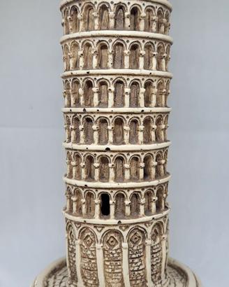 Statuina Torre di Pisa portacandele vintage 20cm