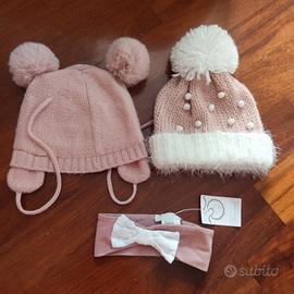 2 Cappellini Neonata rosa BRUMS e CHICCO