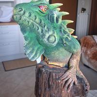 Iguana in legno decirativo