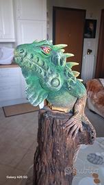 Iguana in legno decirativo