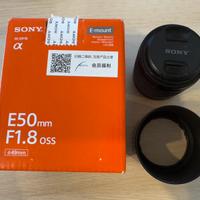 Sony Obiettivo E-Mount SEL50F18 OSS