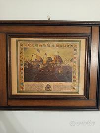 litografia francese battaglie navali