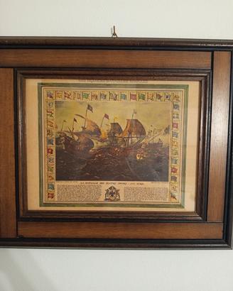 litografia francese battaglie navali