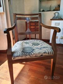 Sedia Antica in Noce Massello – Stile Luigi XV 