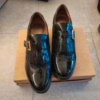 Scarpa Elegante Donna con Plateau Verniciato Nero