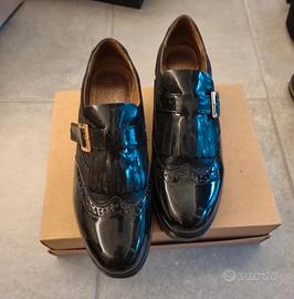 Scarpa Elegante Donna con Plateau Verniciato Nero