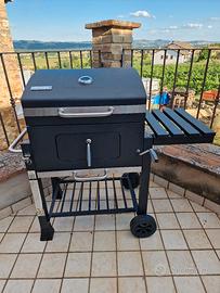 bbq barbecue acciaio e ghisa 115 x 67 x 108 NUOVO